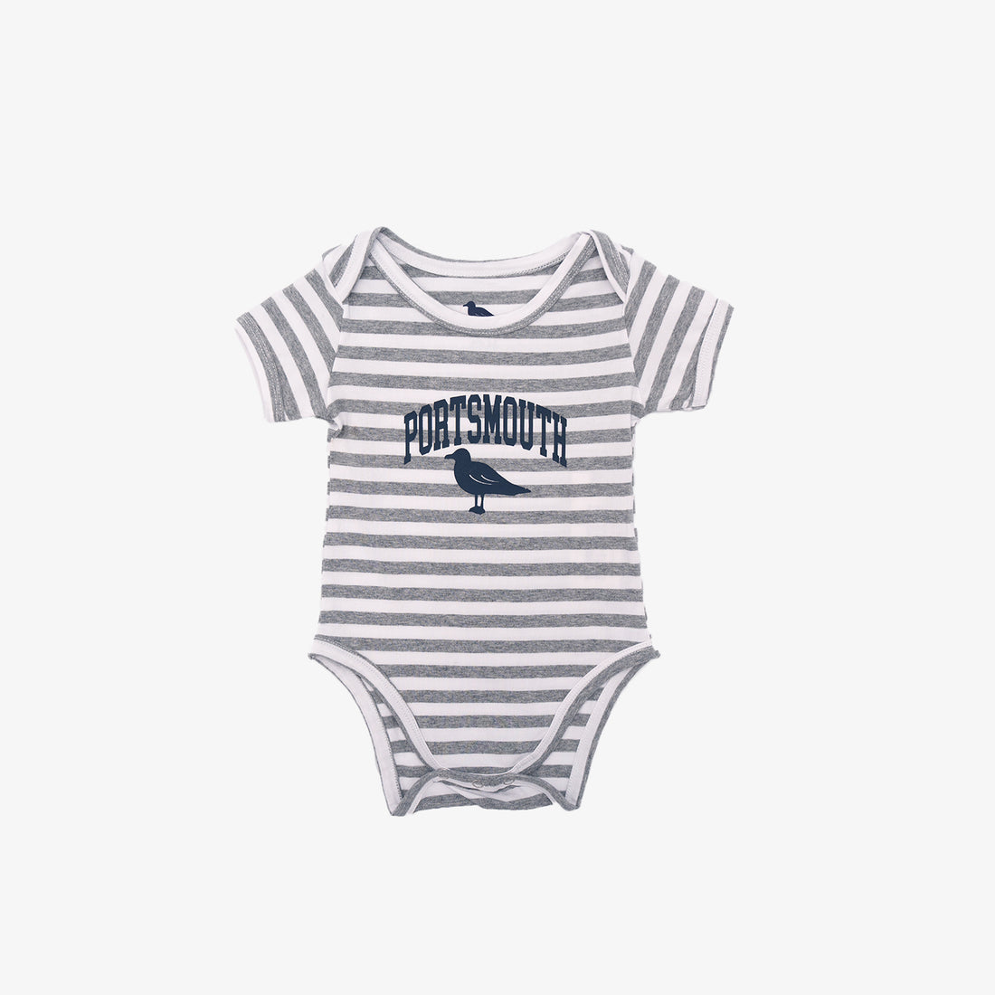 Portsmouth Toddler Onesie in Striped Grey