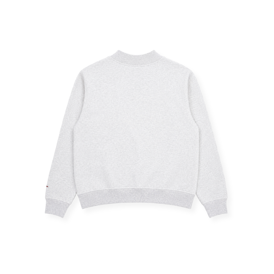 Mystic USA Flag Mockneck - Silver Grey