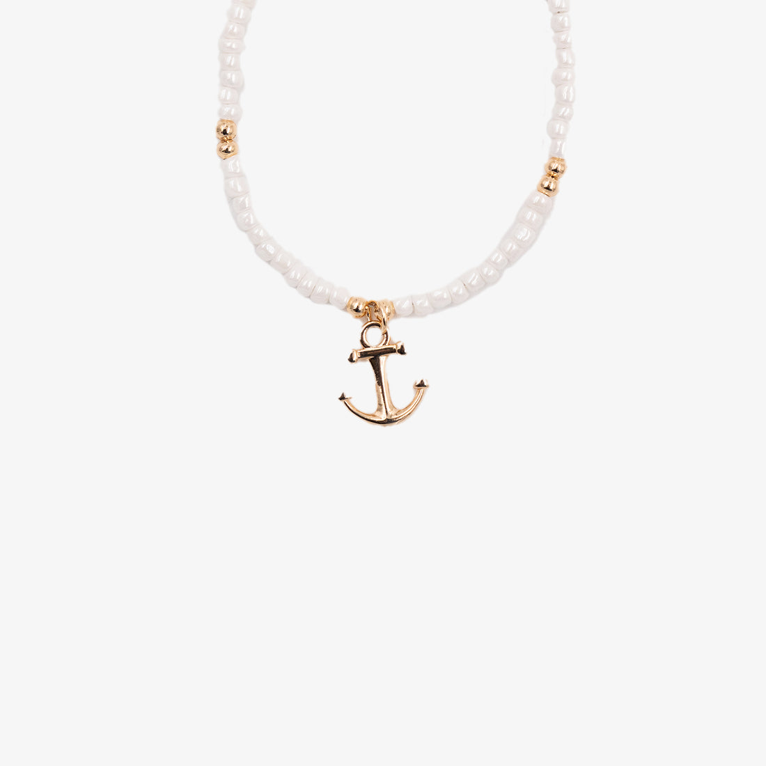 Beaded Bracelet with Anchor Charm