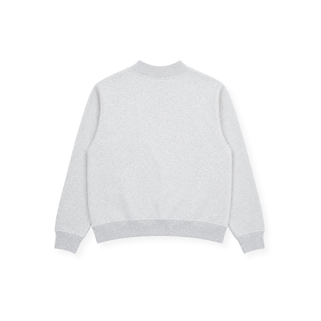 Boston Mockneck Sweatshirt - Silver Grey