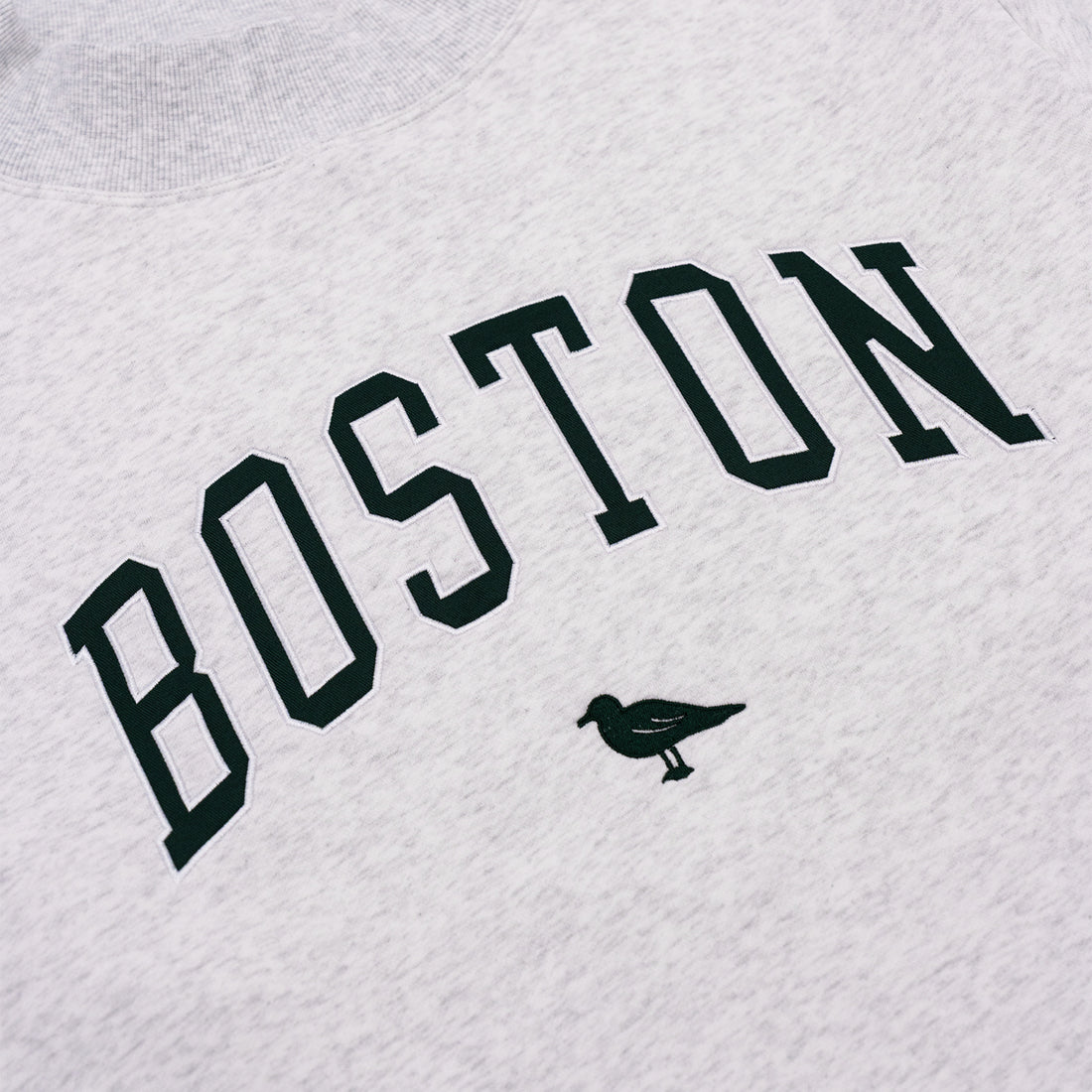Boston Mock Neck Sweatshirt - Silver Grey (PRE-ORDER)