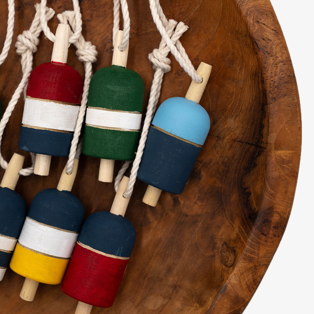 Just Brand Wooden Buoy Holiday Ornament