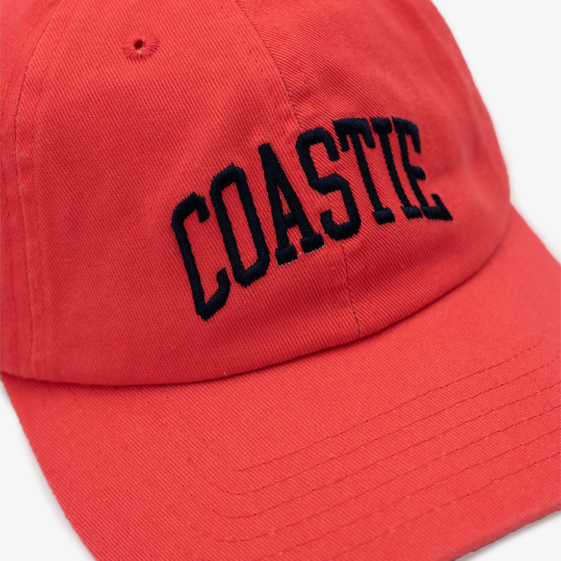 Coastie Dad Hat in Coral Red