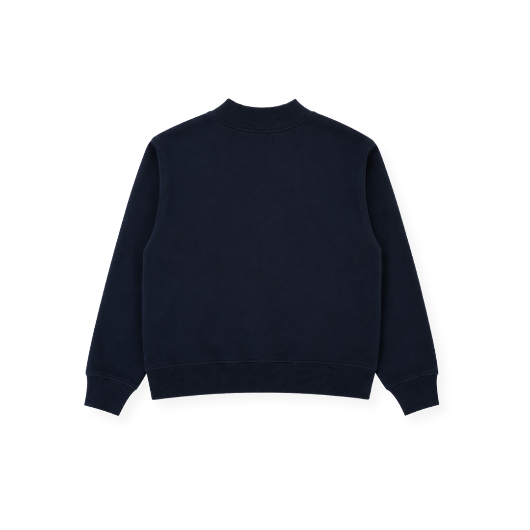 Coastie Floral Mockneck - Navy