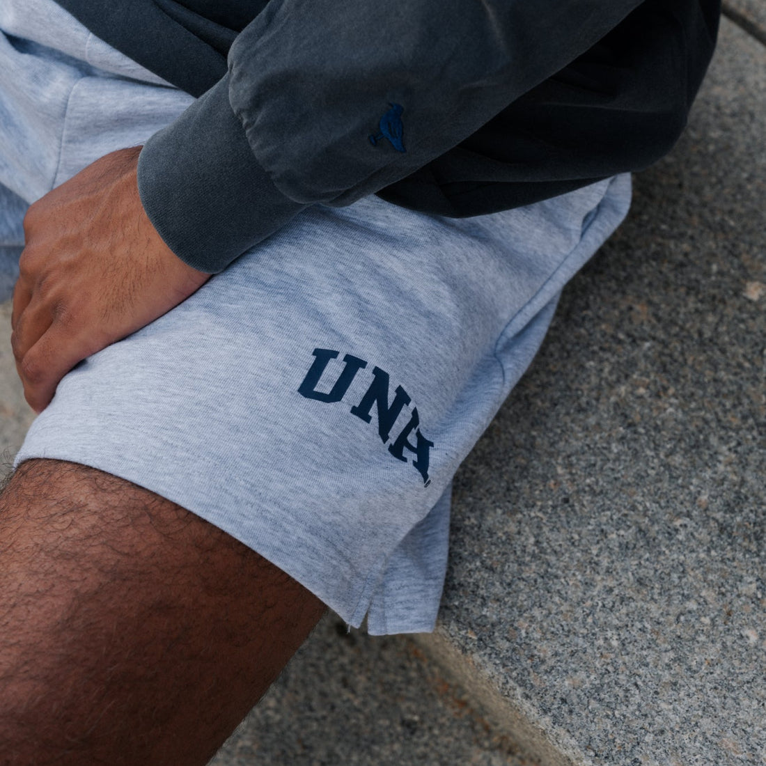UNH Cotton Gym Shorts - Oxford Grey
