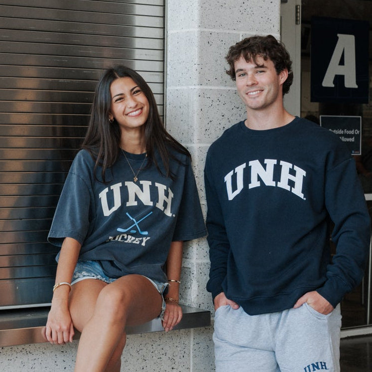 UNH Hockey T-Shirt - Washed Navy
