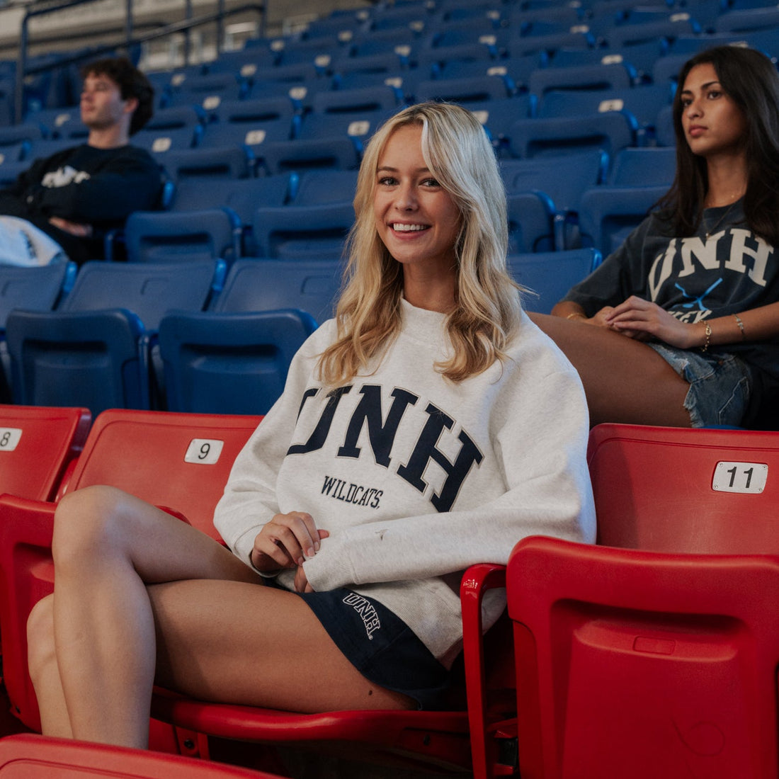 UNH Embroidered Mockneck - Silver Grey