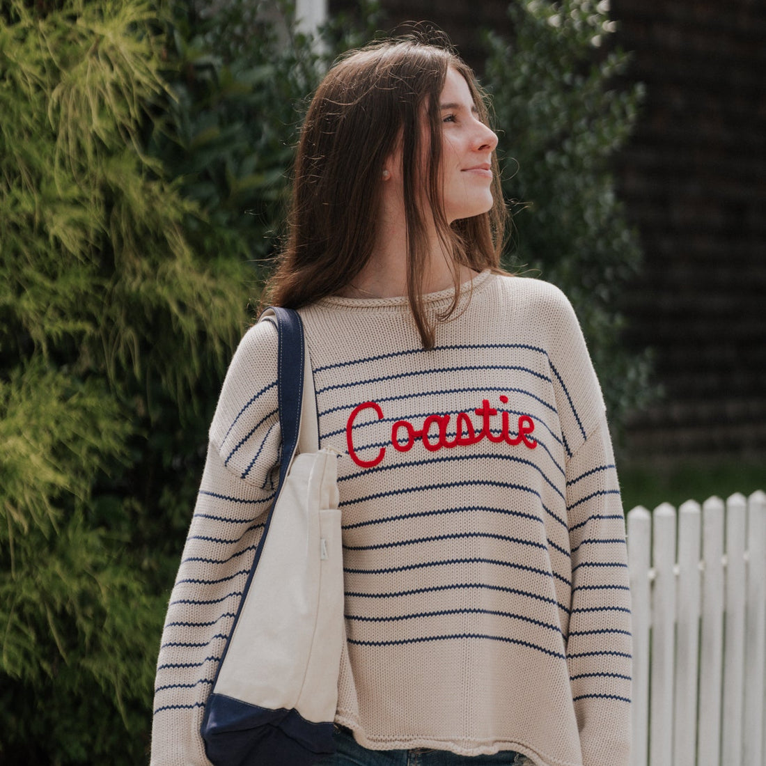 Coastie Stripe Sweater - Tan