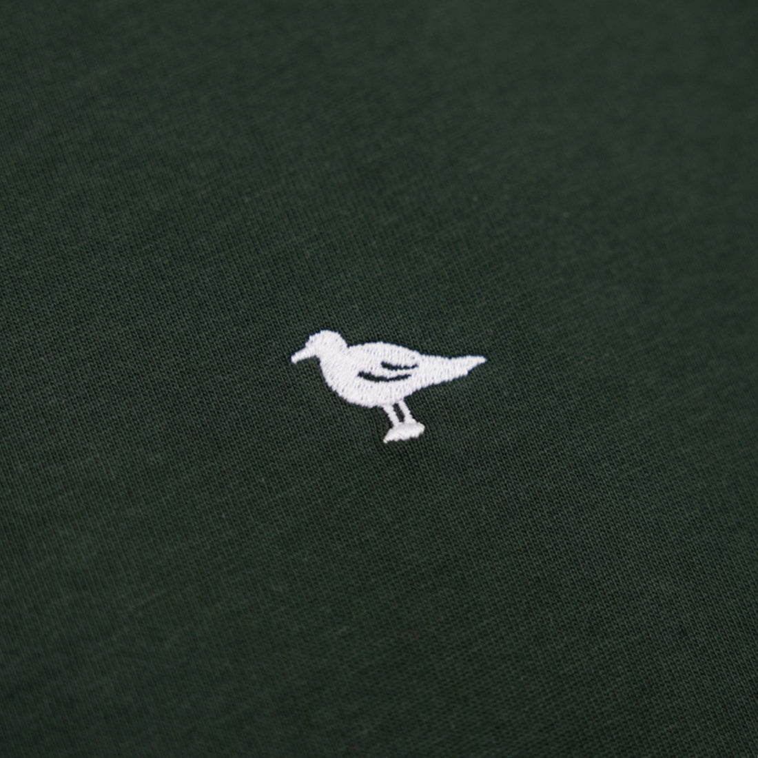 Boxy Heavyweight Logo T-Shirt in Hunter Green