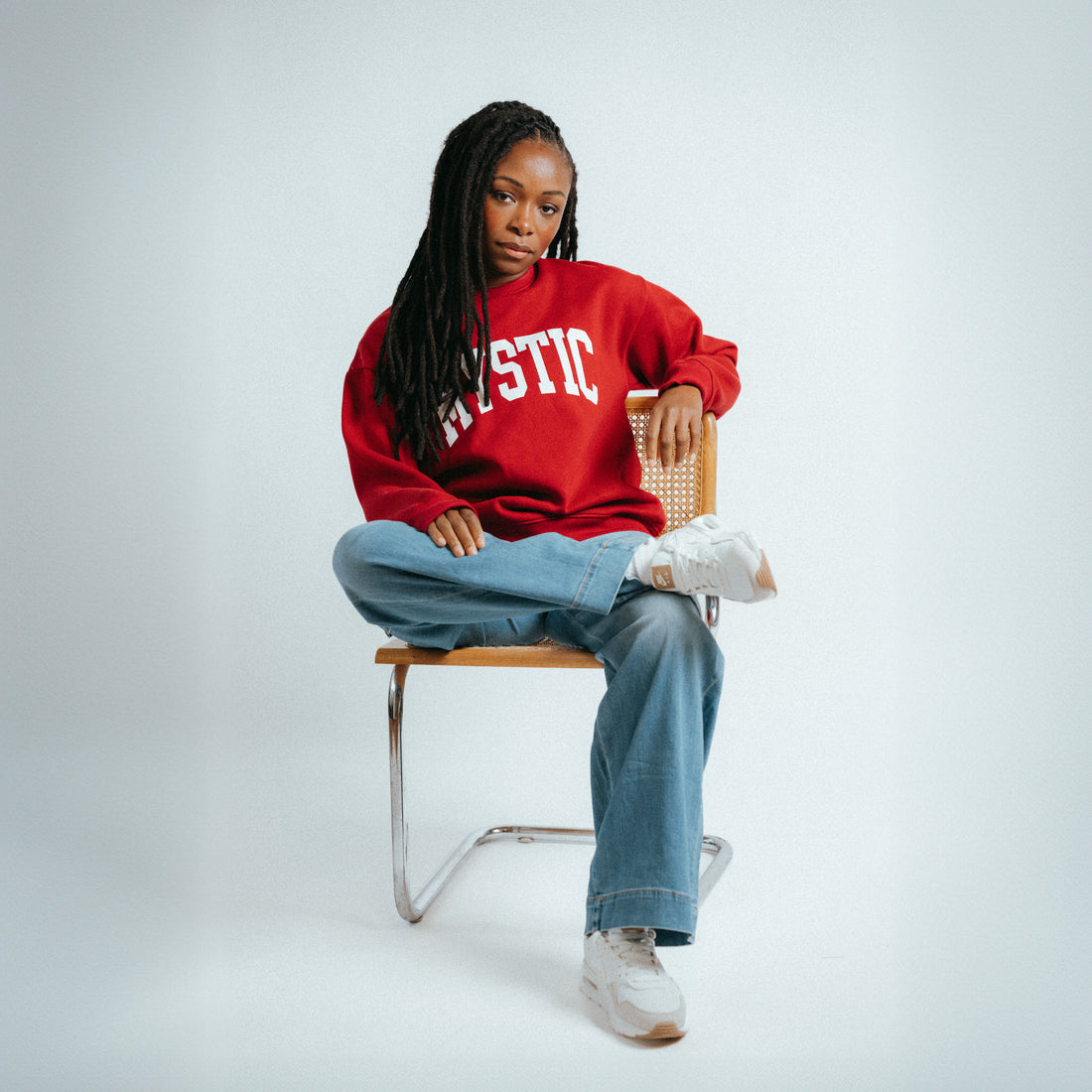 Mystic Crewneck in Cranberry