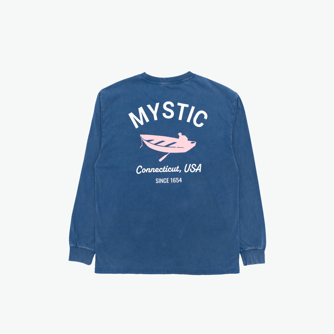 Mystic Dory Boat Long-Sleeve T-Shirt - Washed Blue
