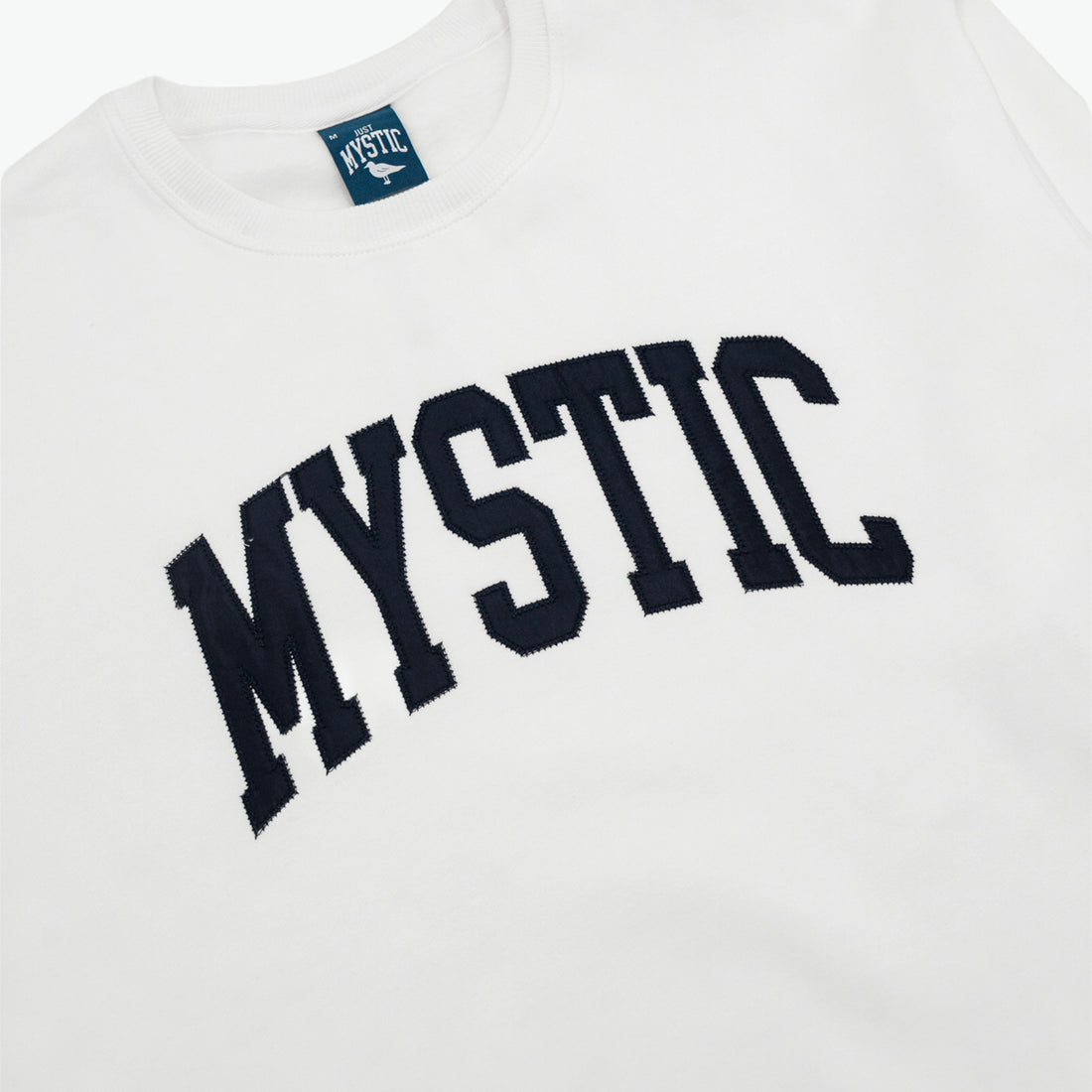 Mystic Embroidered Crewneck - Oyster White
