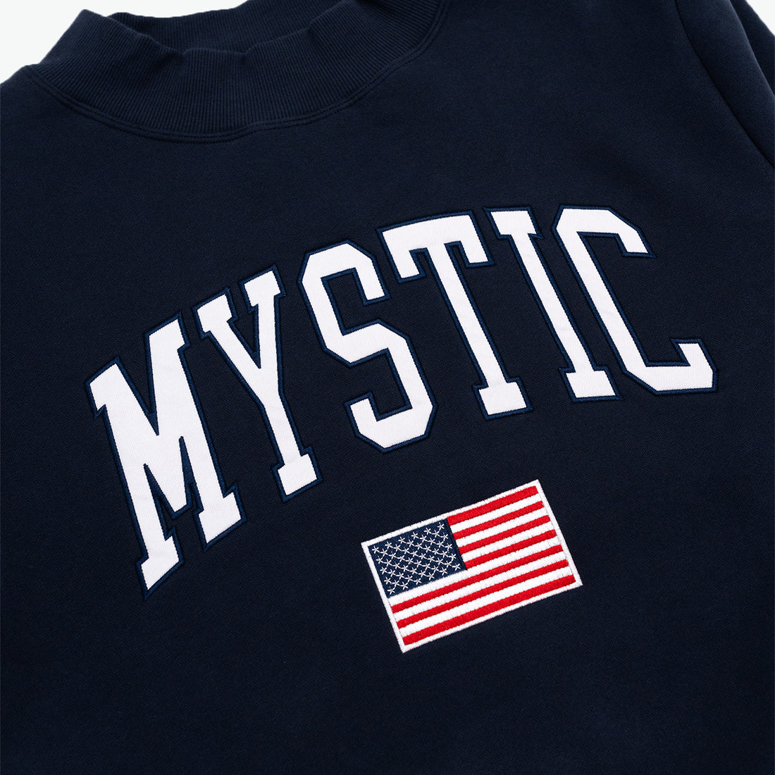 Mystic USA Flag Mockneck - Navy