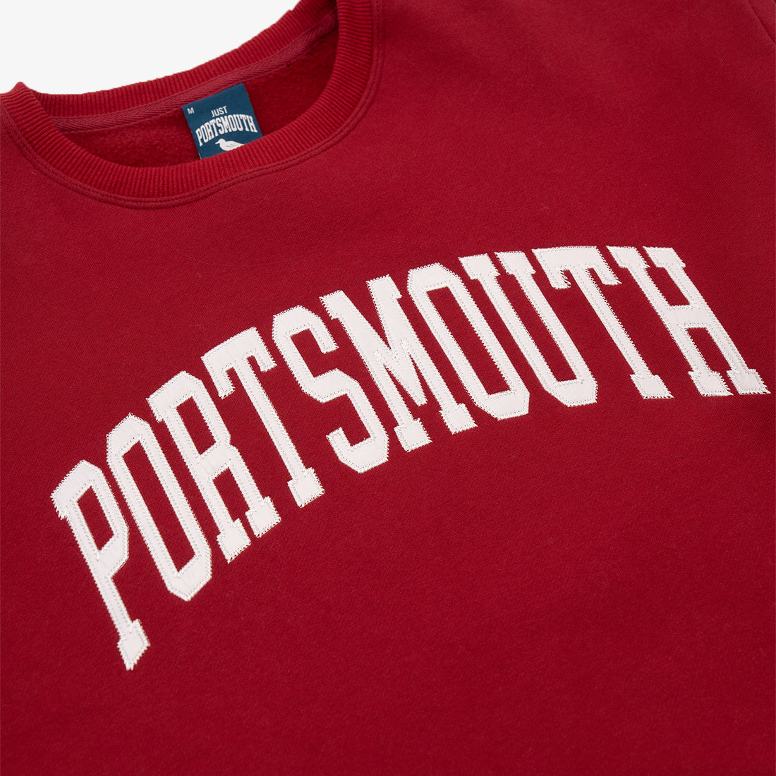 Portsmouth Embroidered Crewneck in Cranberry