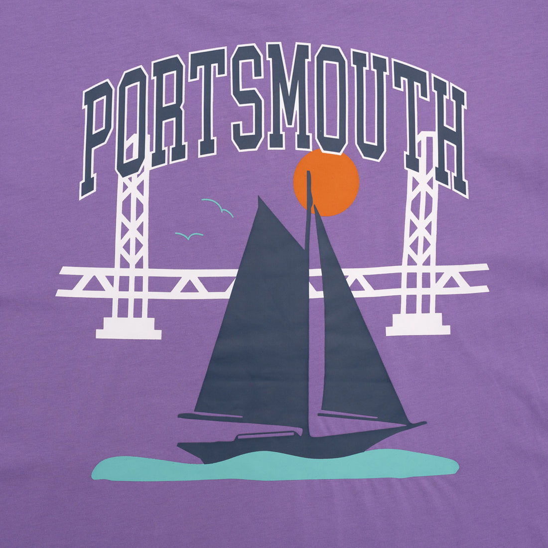 Portsmouth Bridge Long-Sleeve T-Shirt - Purple