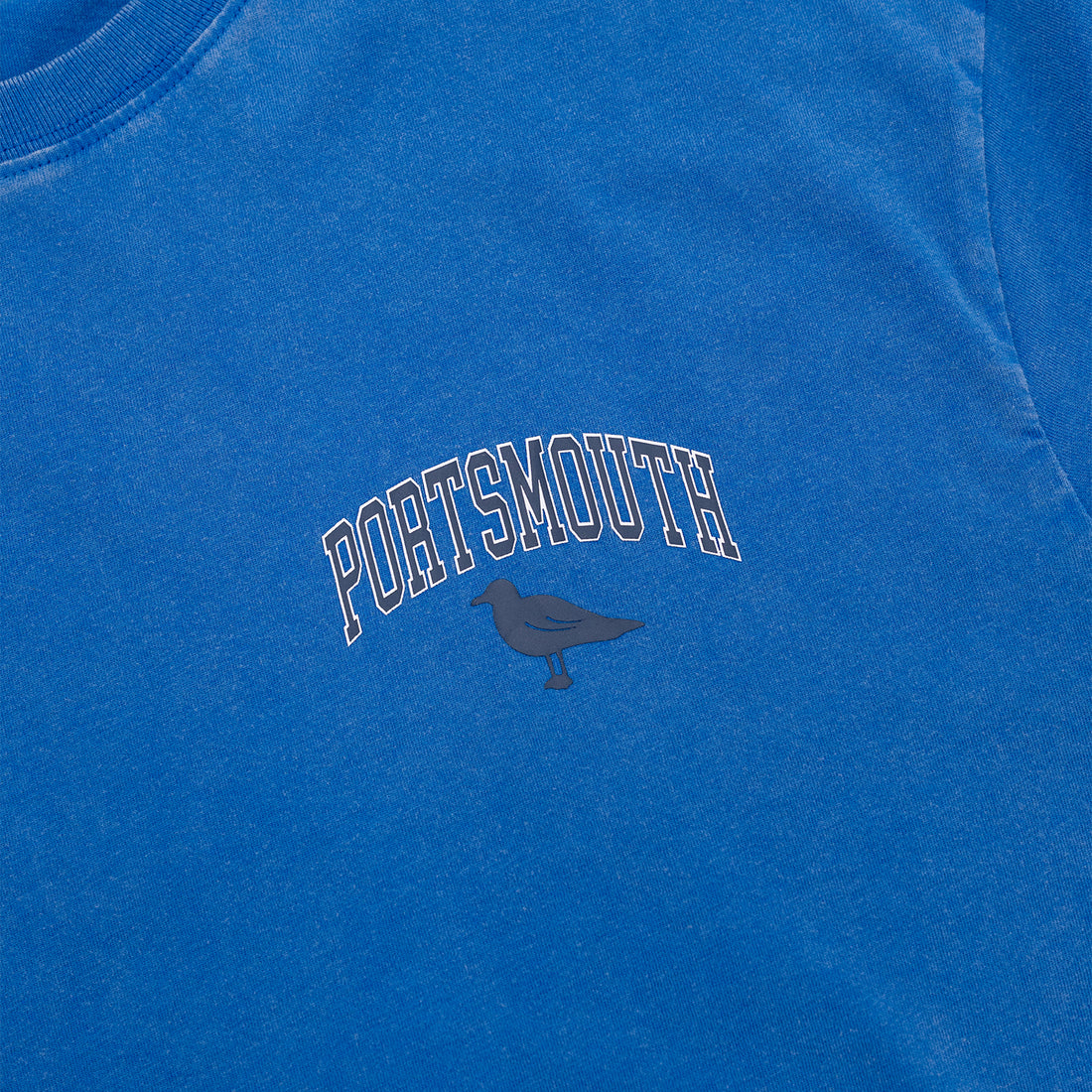 Portsmouth Bridge & Boat Short-Sleeve T-Shirt - Washed Blue