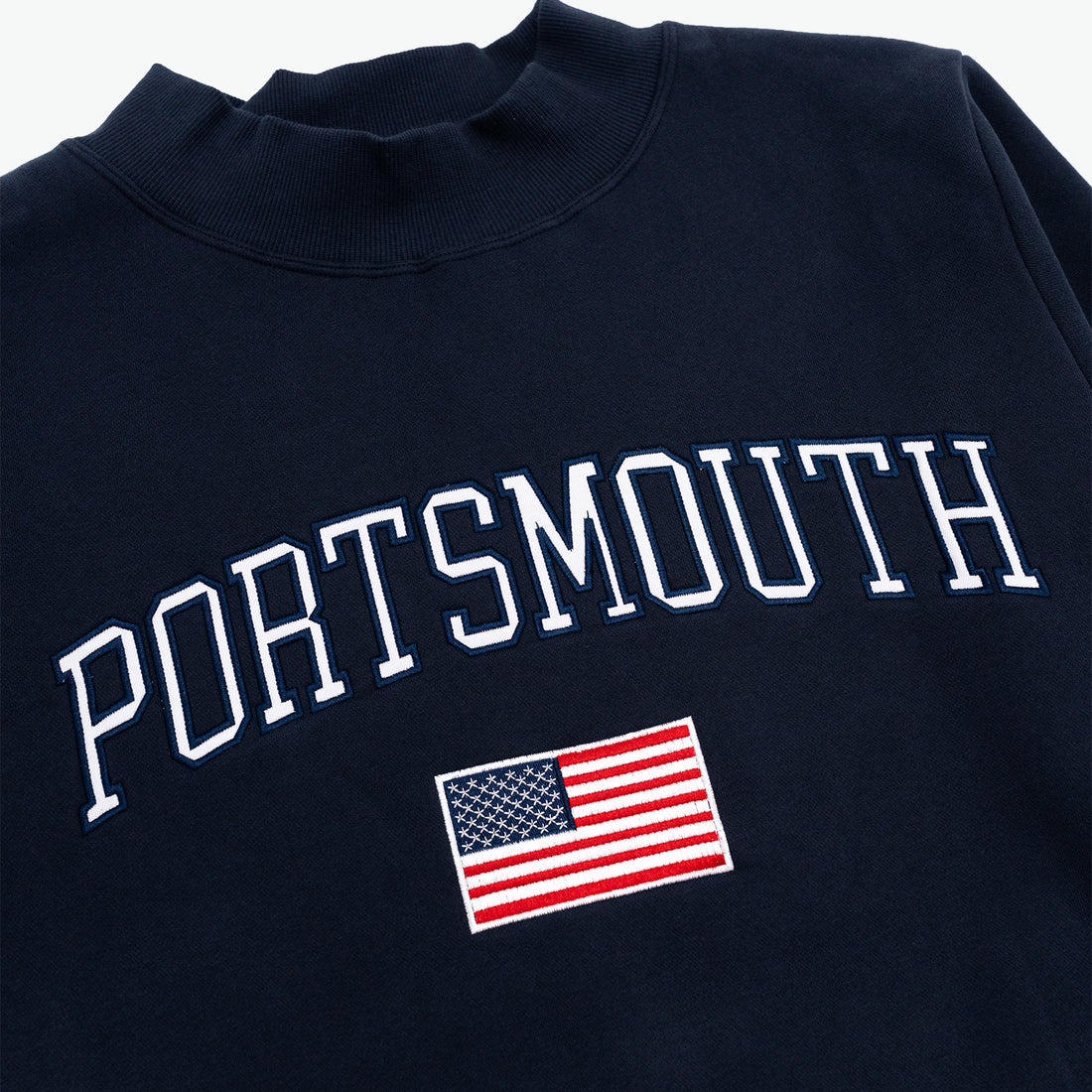 Portsmouth USA Flag Mockneck - Navy