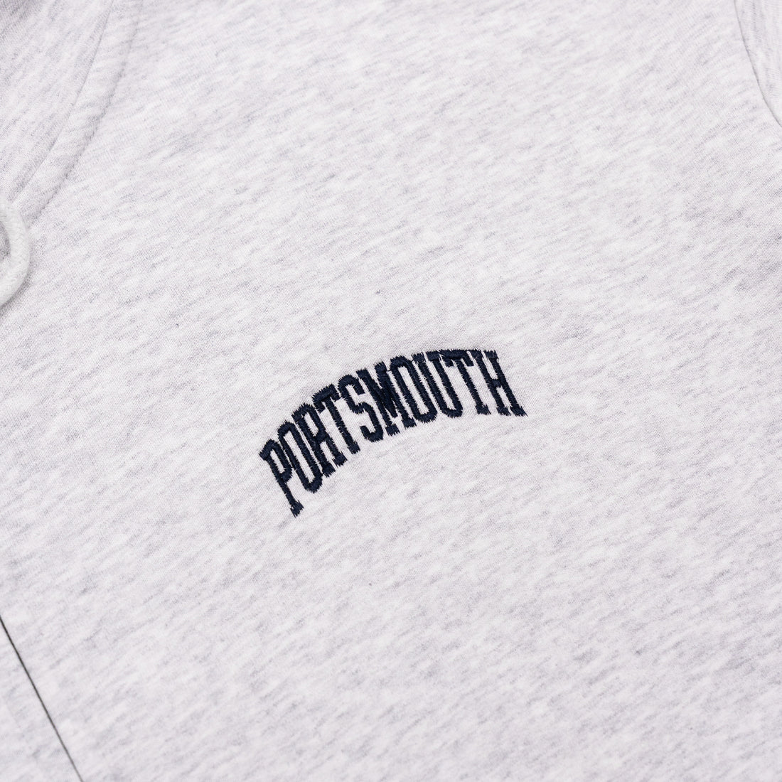 Portsmouth Embroidered Zip Hoodie - Silver Grey