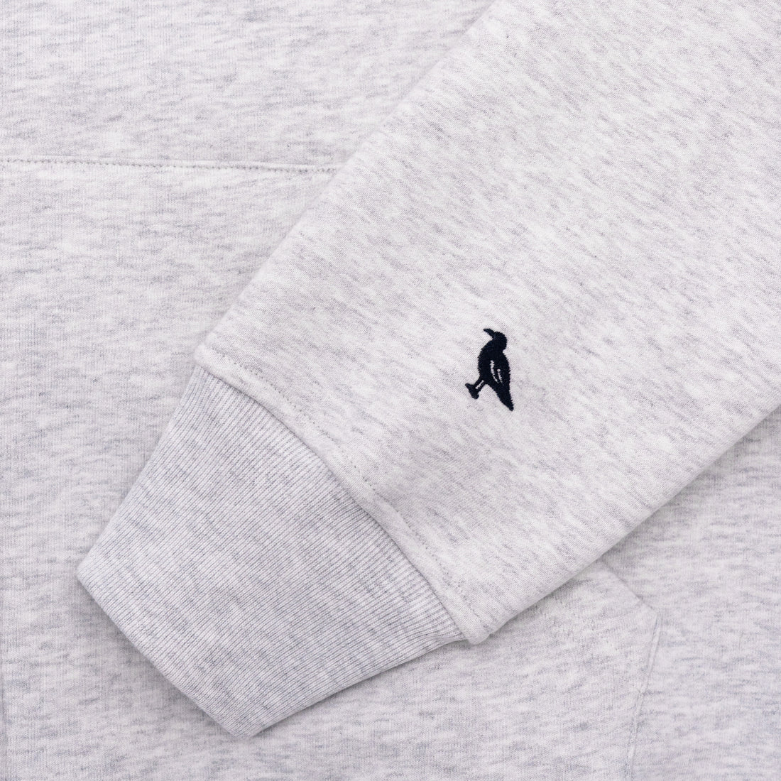 Portsmouth Embroidered Zip Hoodie - Silver Grey