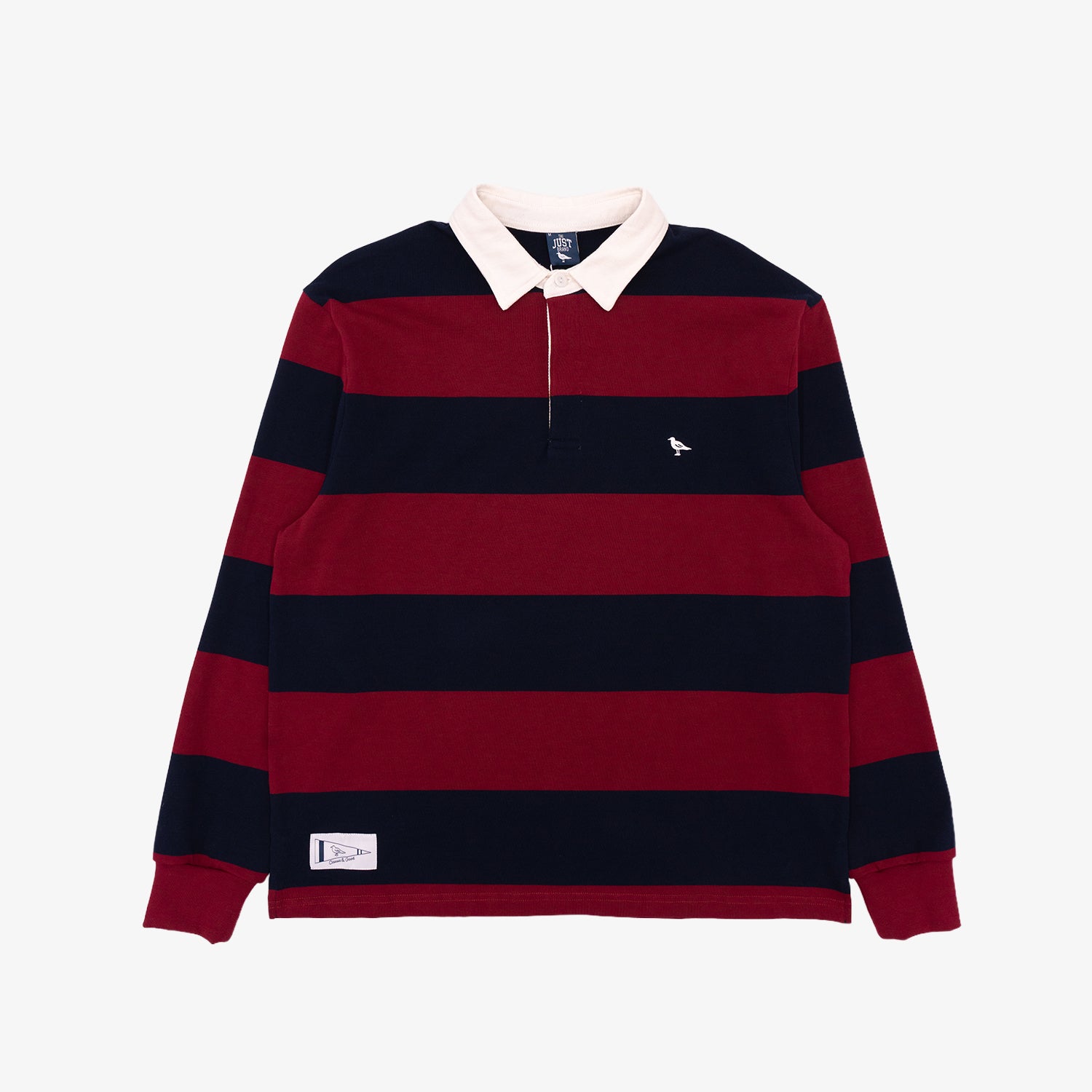 Cranberry & Navy Striped Rugby Shirt | The Just Brand