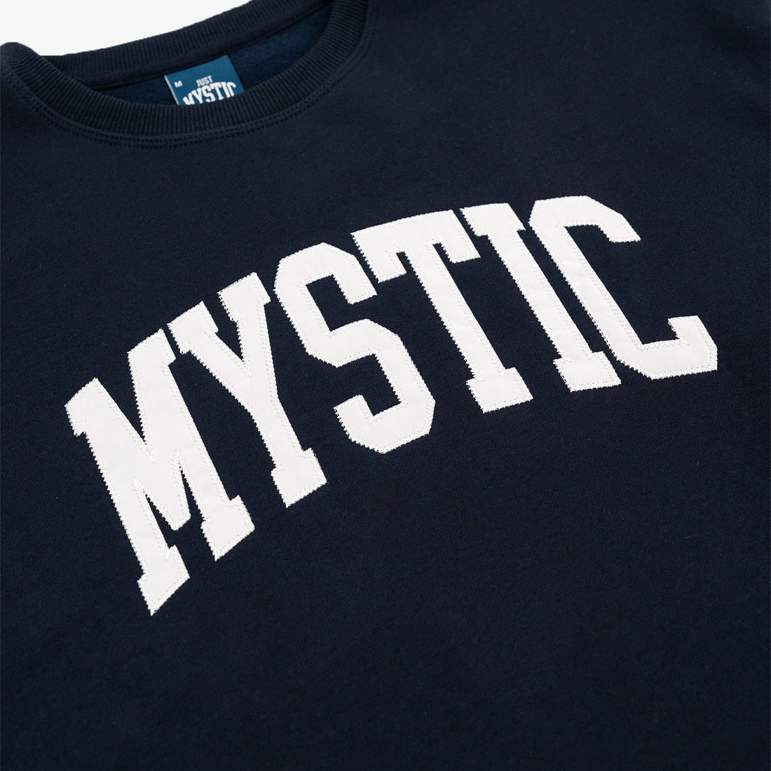 Mystic Embroidered Crew in Navy