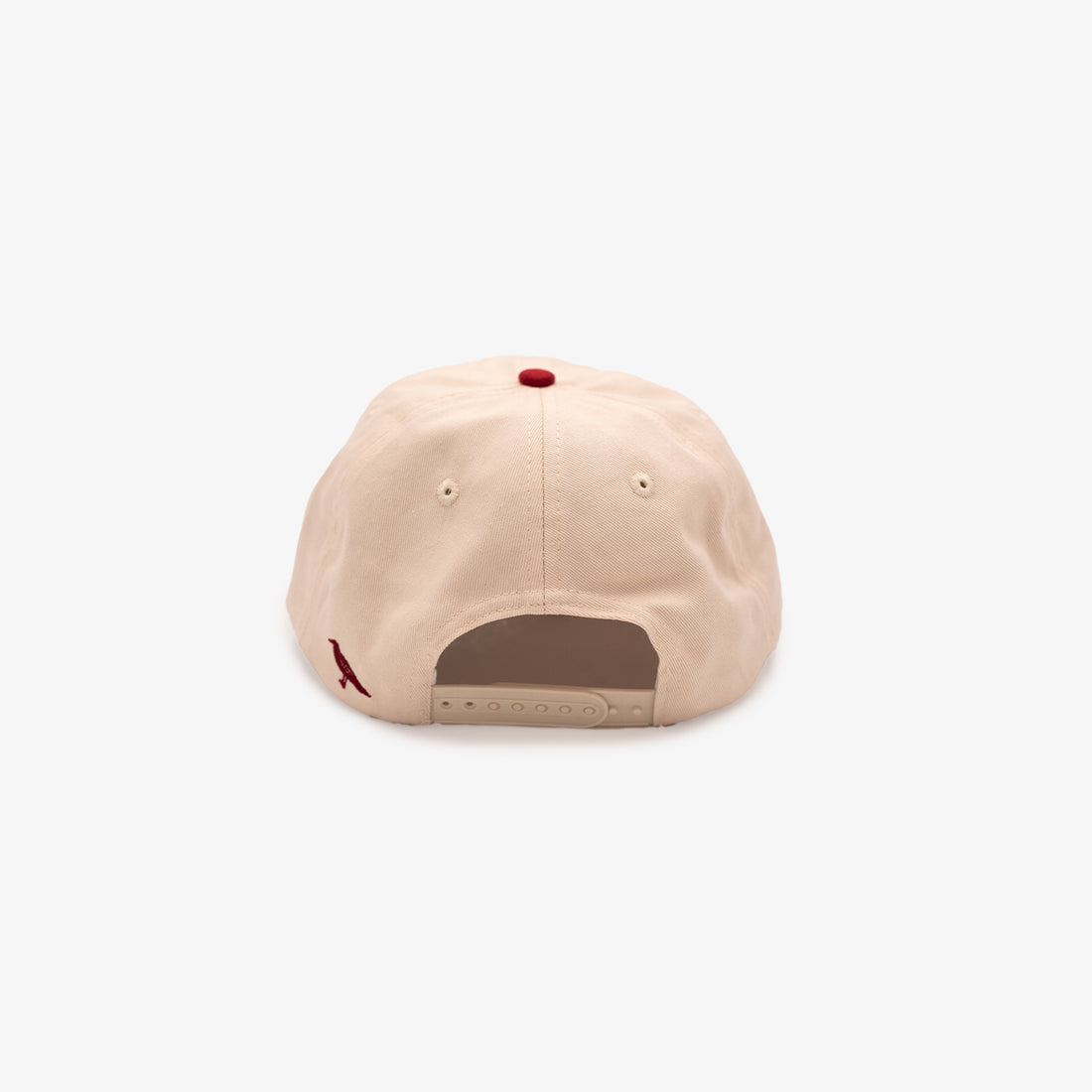 Mystic Ultrasuede Cranberry/White Snapback Hat