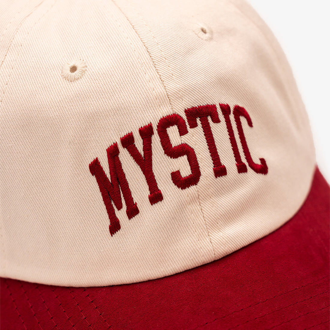 Mystic Ultrasuede Cranberry/White Snapback Hat