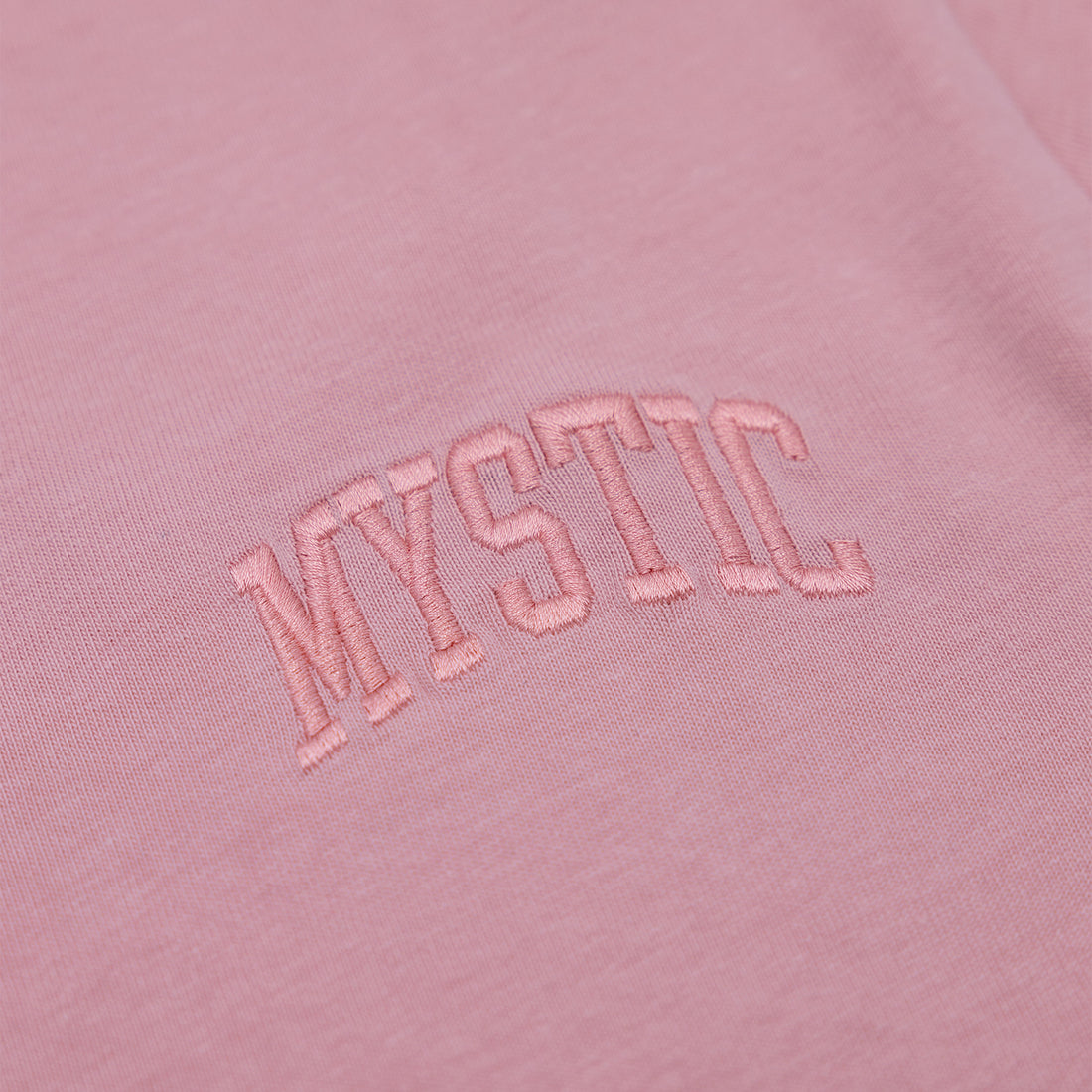 Mystic Embroidered Heavyweight Tonal T-Shirt in Dusty Rose