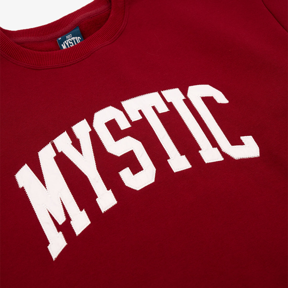 Mystic Embroidered Crewneck in Cranberry