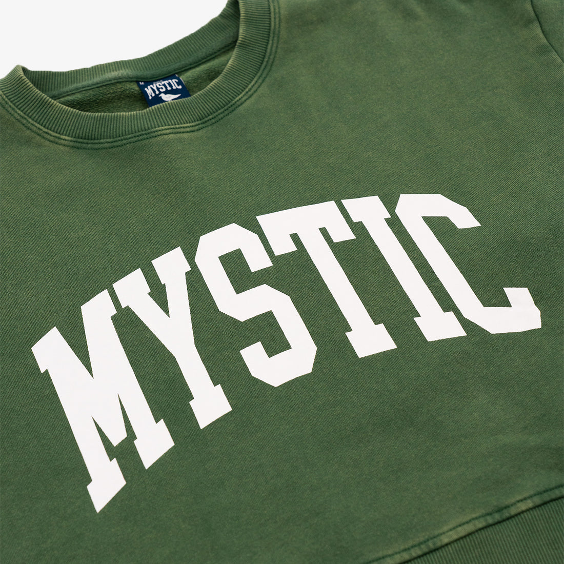 Mystic Crop Crewneck in Washed Green
