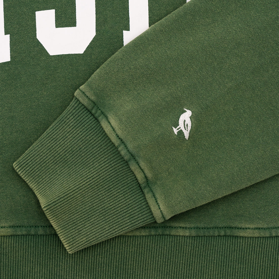 Mystic Crop Crewneck in Washed Green