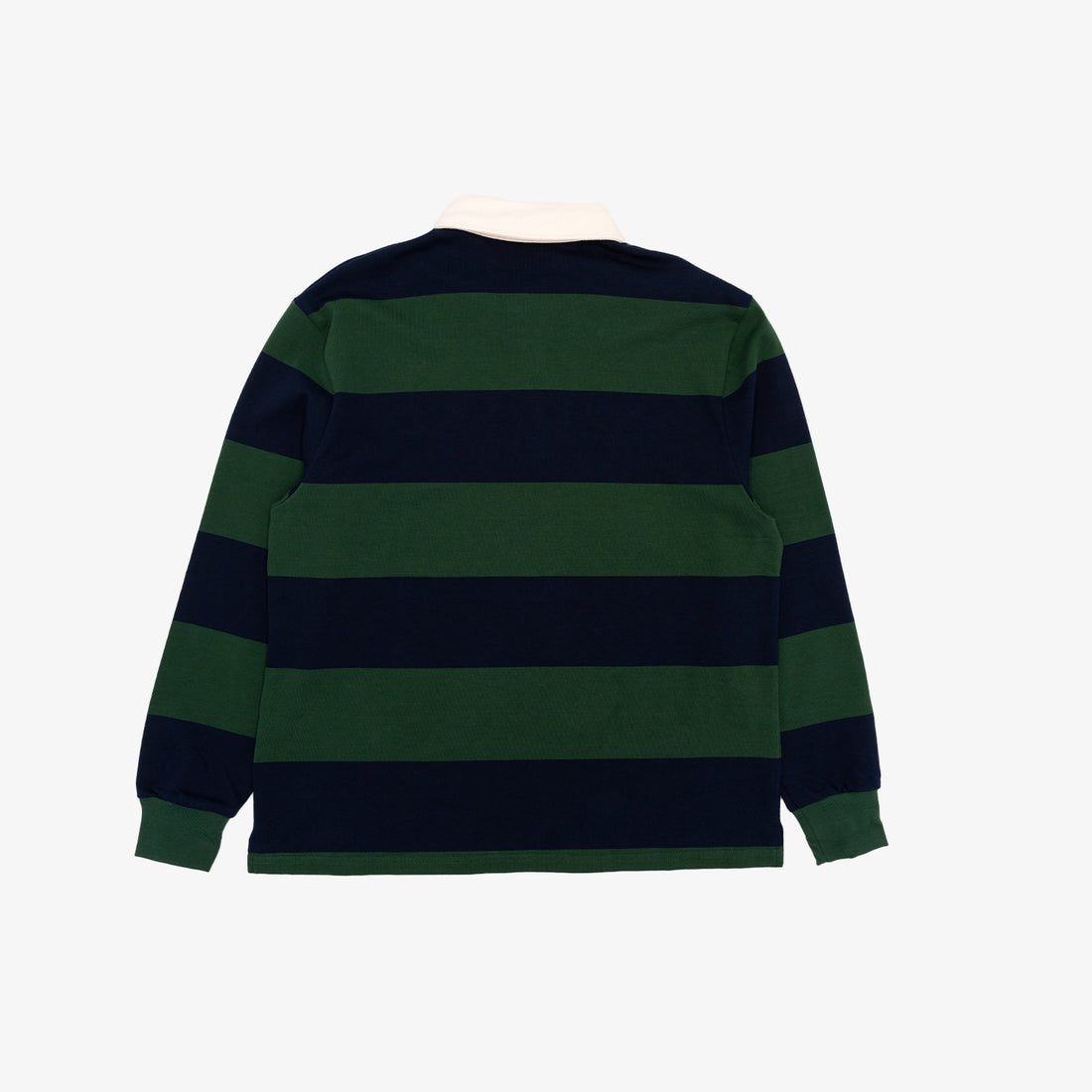 Classic Striped Rugby Shirt in Green and Navy