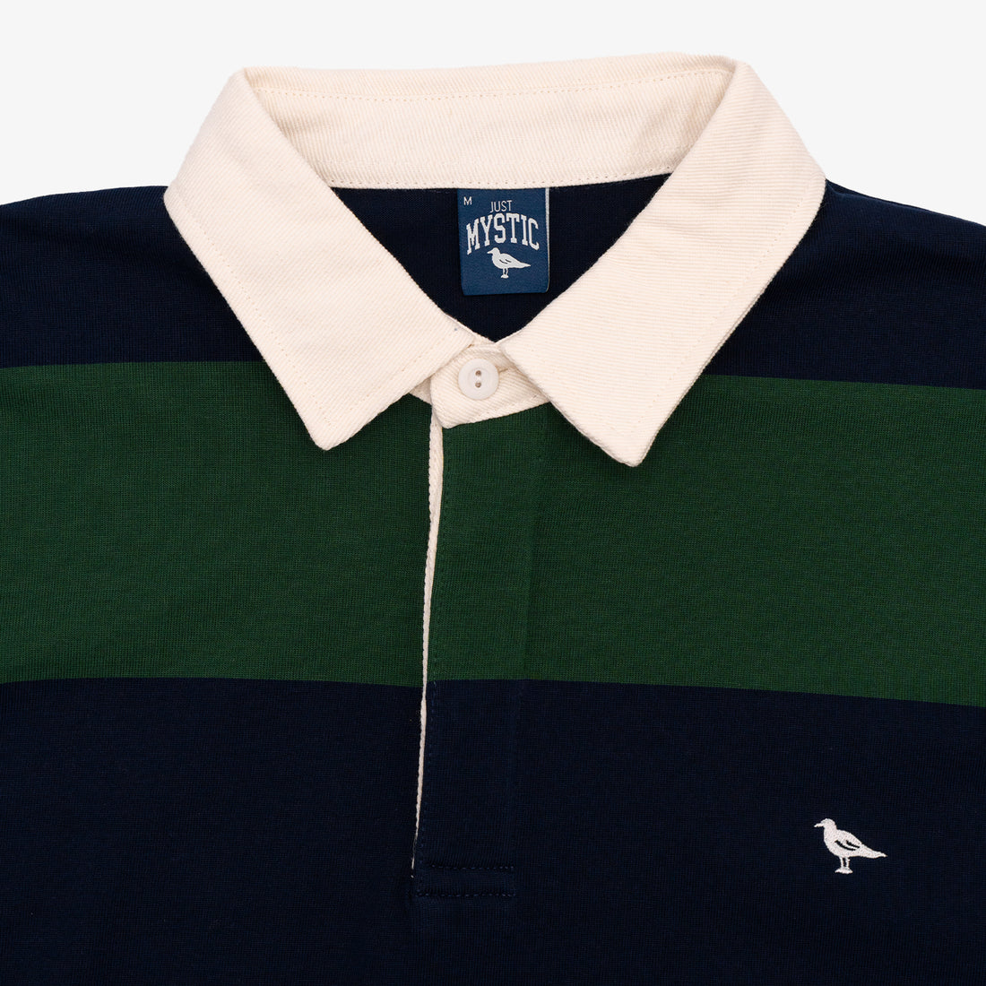 Classic Striped Rugby Shirt in Green and Navy