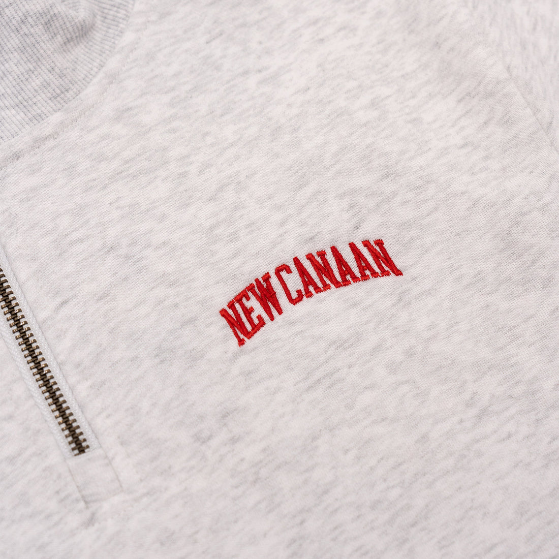 New Canaan Quarter Zip in Silver Grey