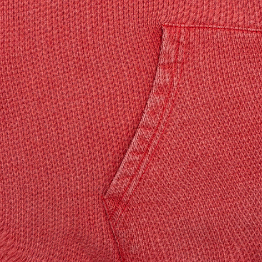 New Canaan Script Hoodie in Washed Red