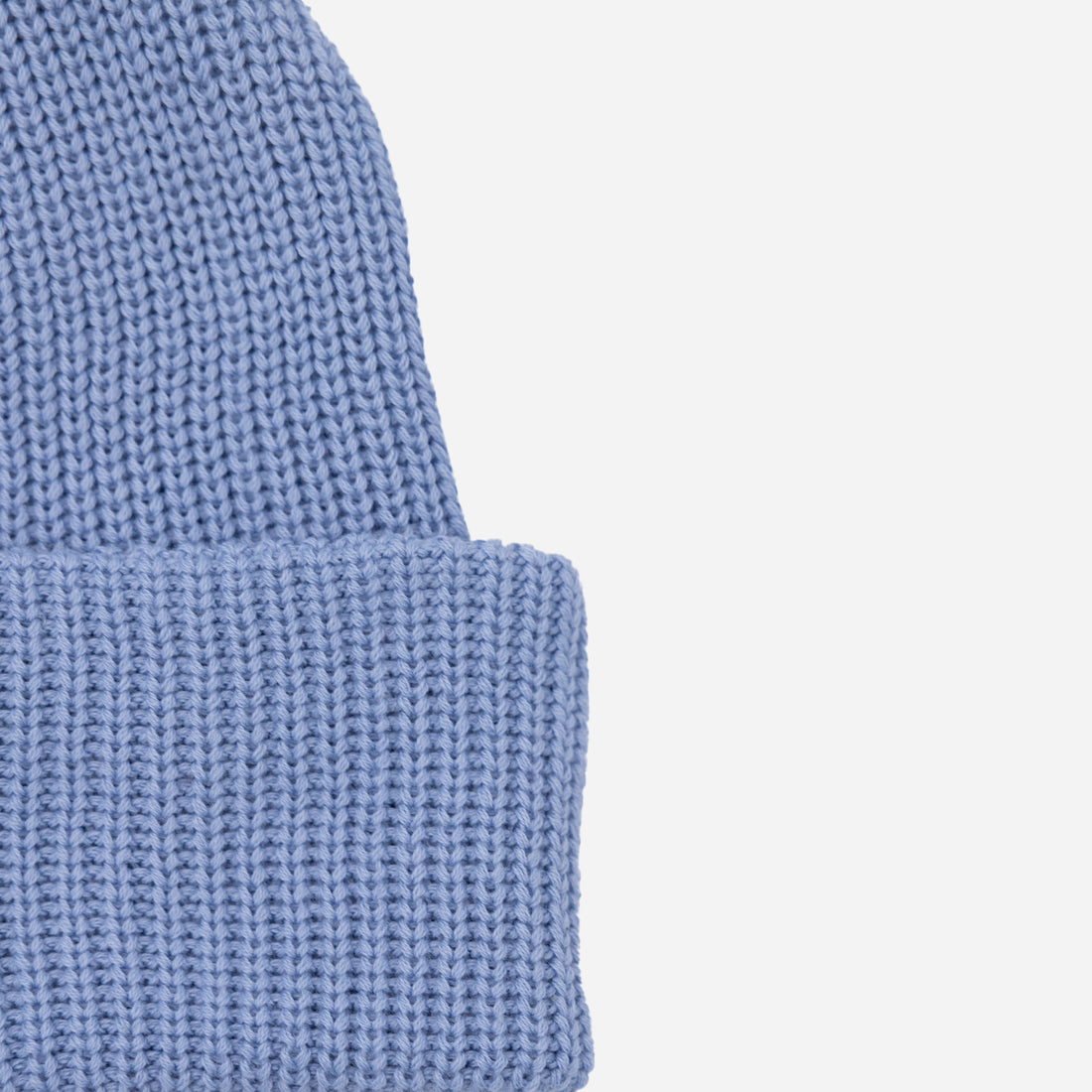 Mystic Cotton Knit Beanie in Baby Blue