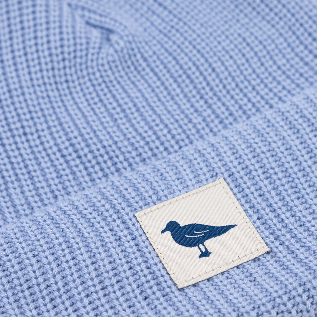 Mystic Cotton Knit Beanie in Baby Blue