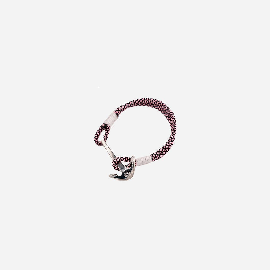 Mystic Knotwork Para Cord Bracelet in Pink & Navy with Stainless Steel Anchor Clasp