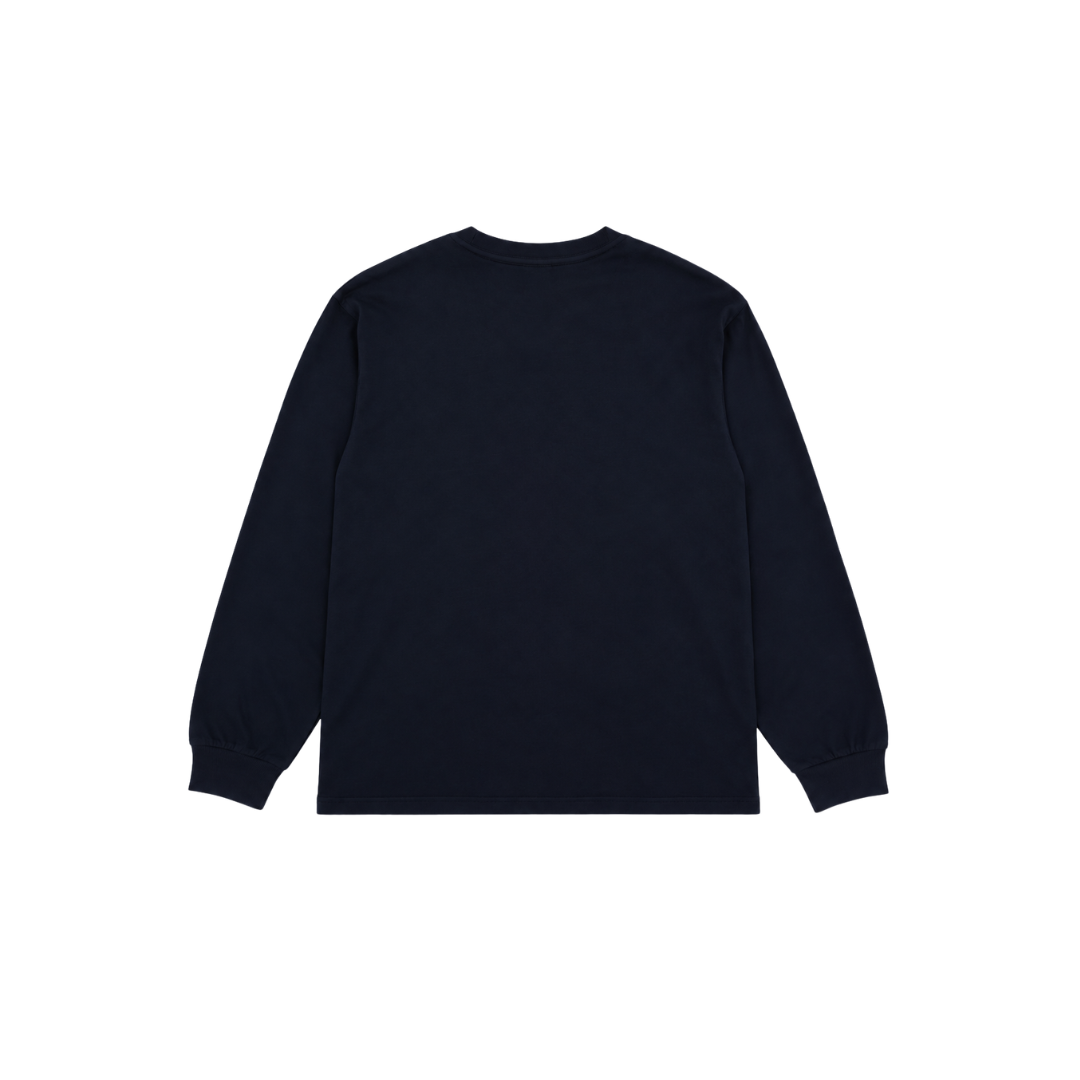 Portsmouth Logo Long-Sleeve T-Shirt in Washed Navy