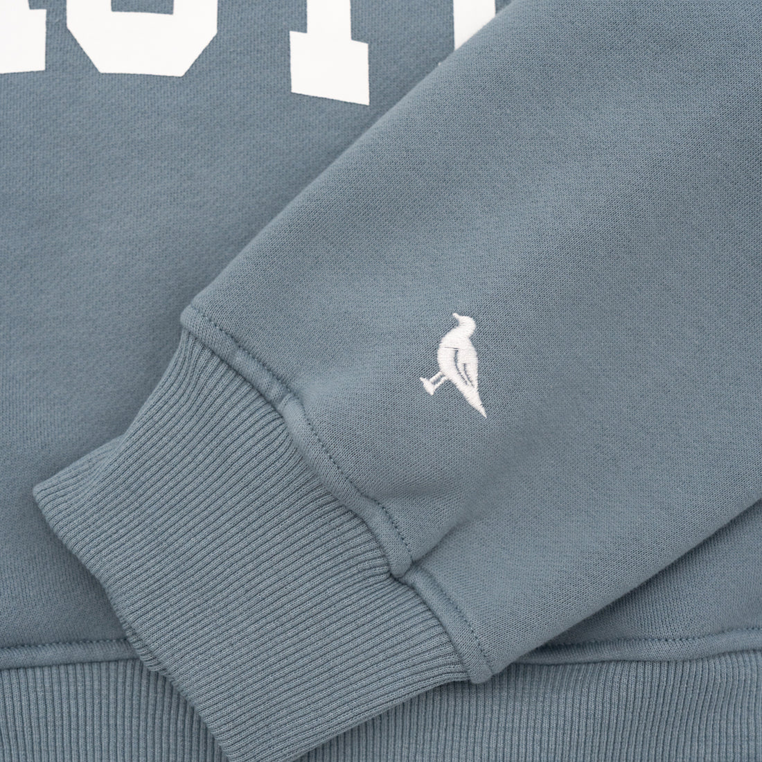Coastie Crop Crewneck in Saltwater Blue
