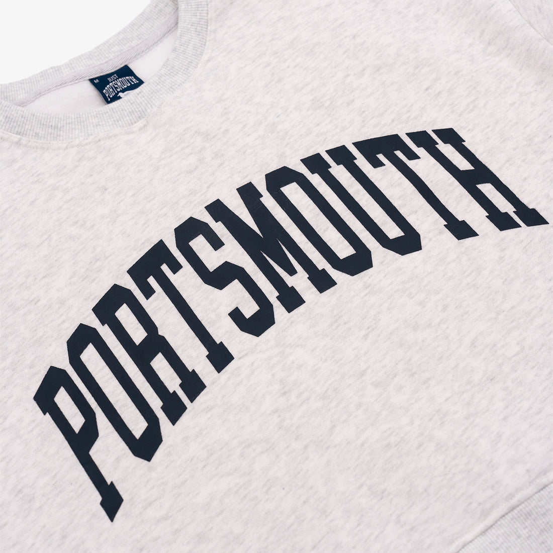 Portsmouth Crop Crewneck in Silver Grey