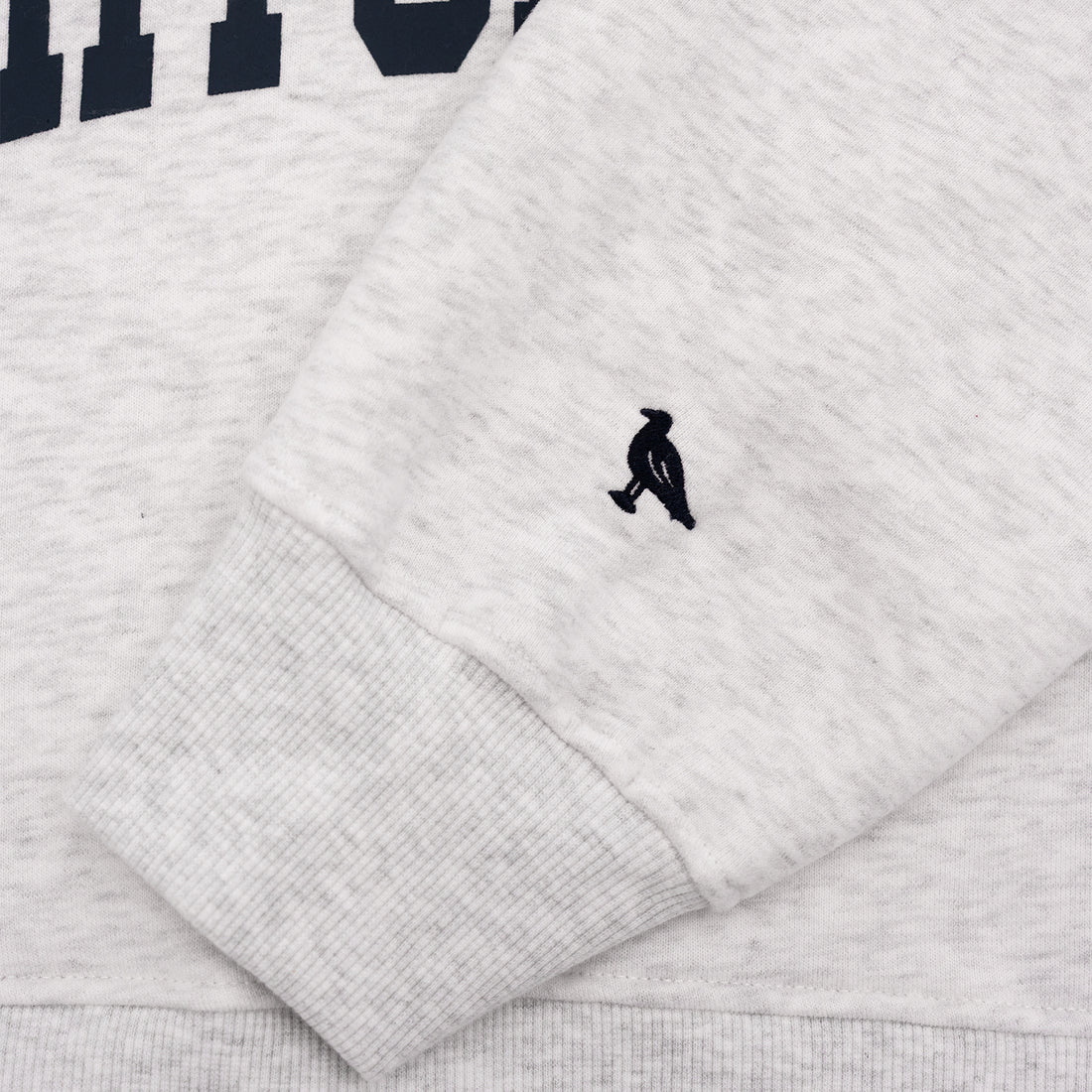 Portsmouth Crop Crewneck in Silver Grey