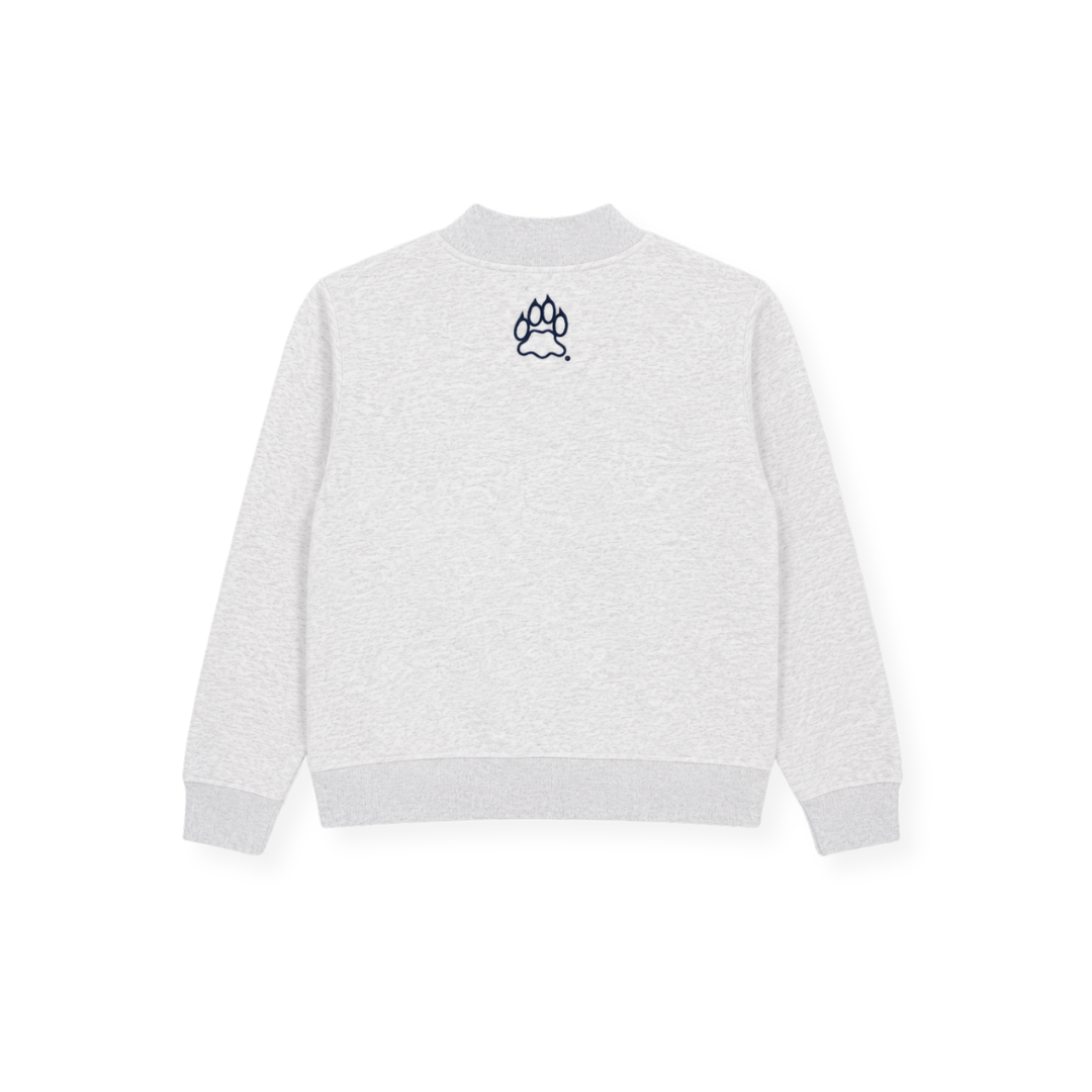 UNH Embroidered Mockneck - Silver Grey