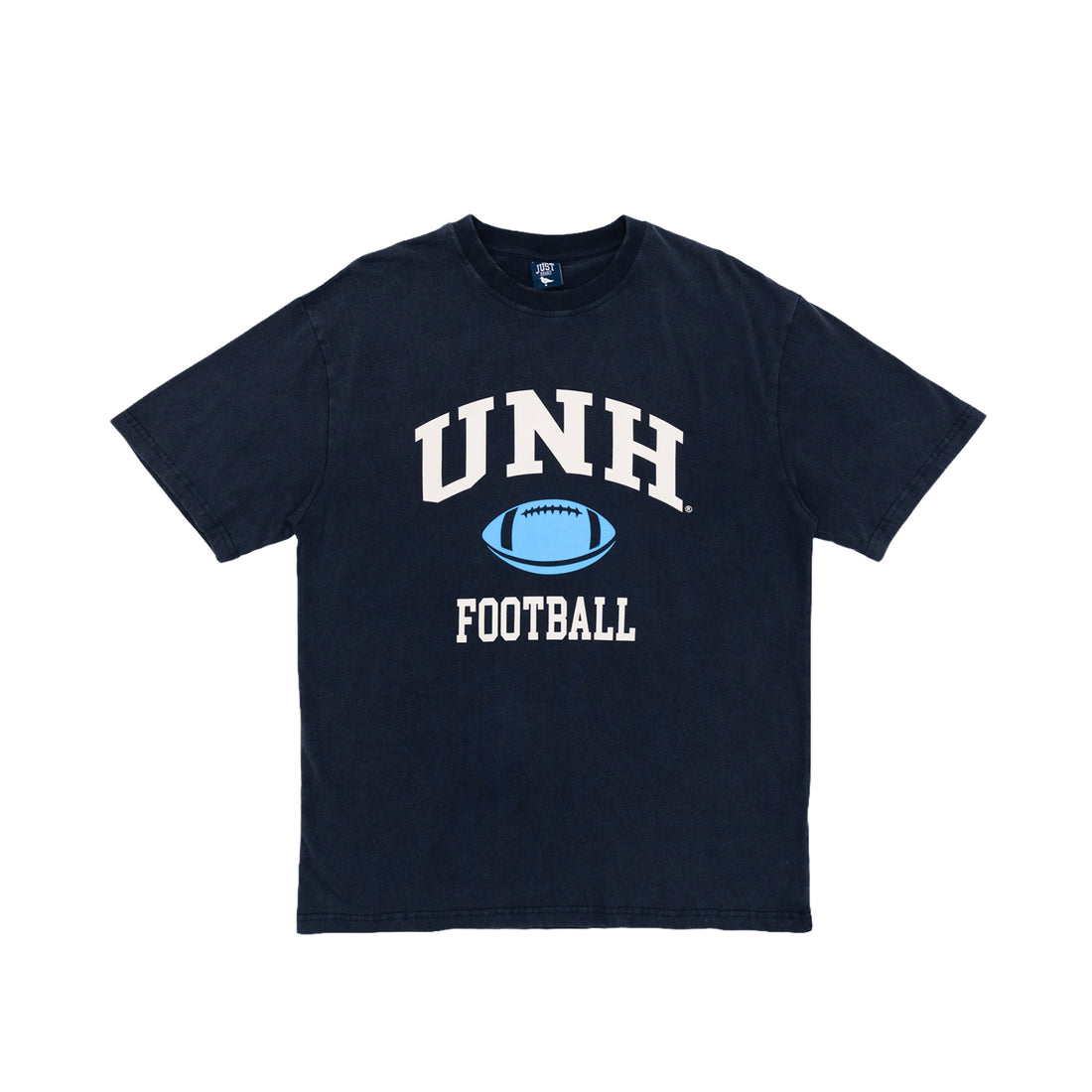 UNH Football T-Shirt  - Washed Navy
