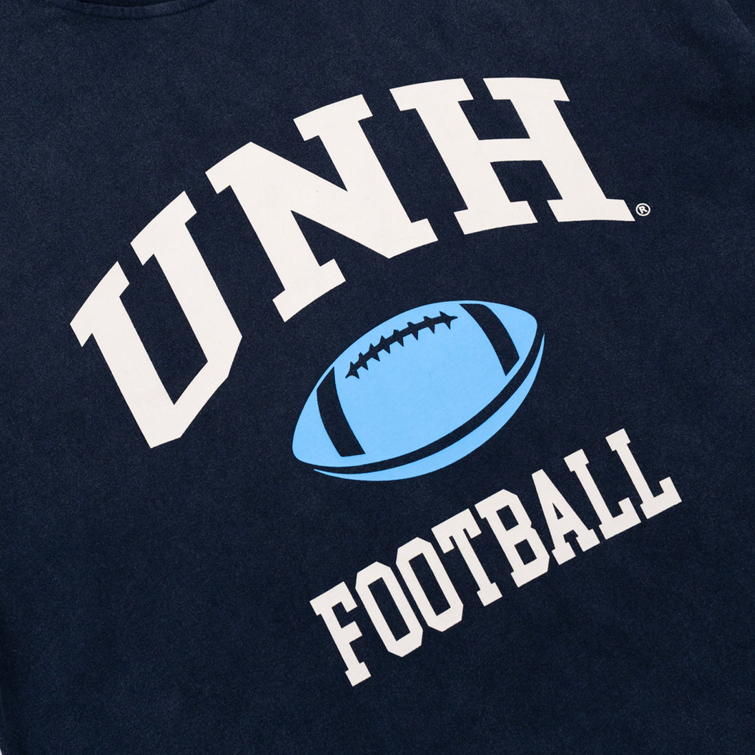 UNH Football T-Shirt  - Washed Navy