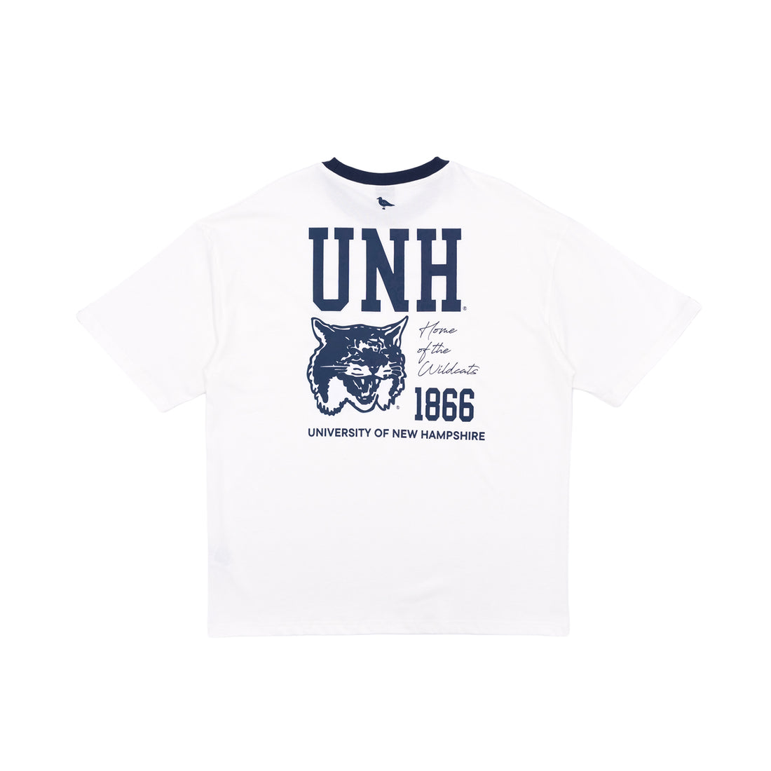 UNH Vintage Wildcat Ringer T-shirt - Cream