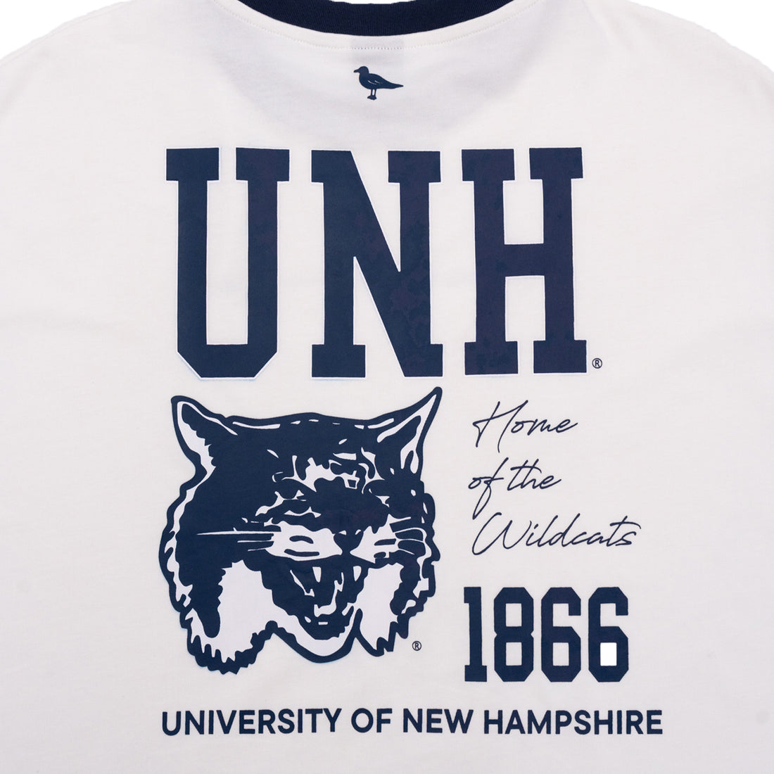 UNH Vintage Wildcat Ringer T-shirt - Cream