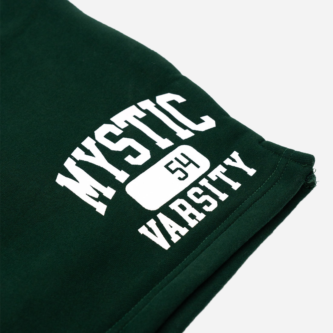 Mystic Varsity Sweat Shorts in Ivy Green