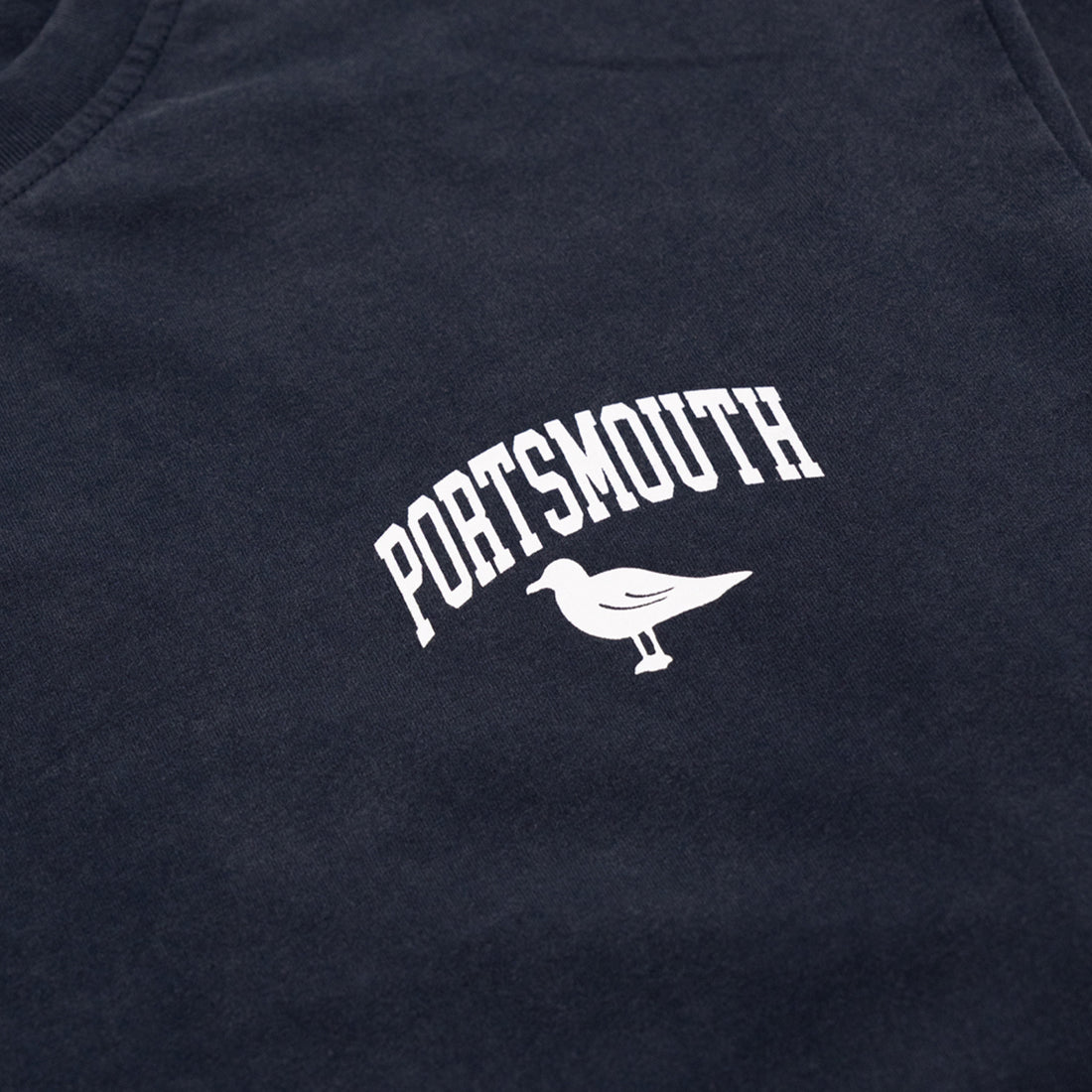 Portsmouth Logo Long-Sleeve T-Shirt in Washed Navy