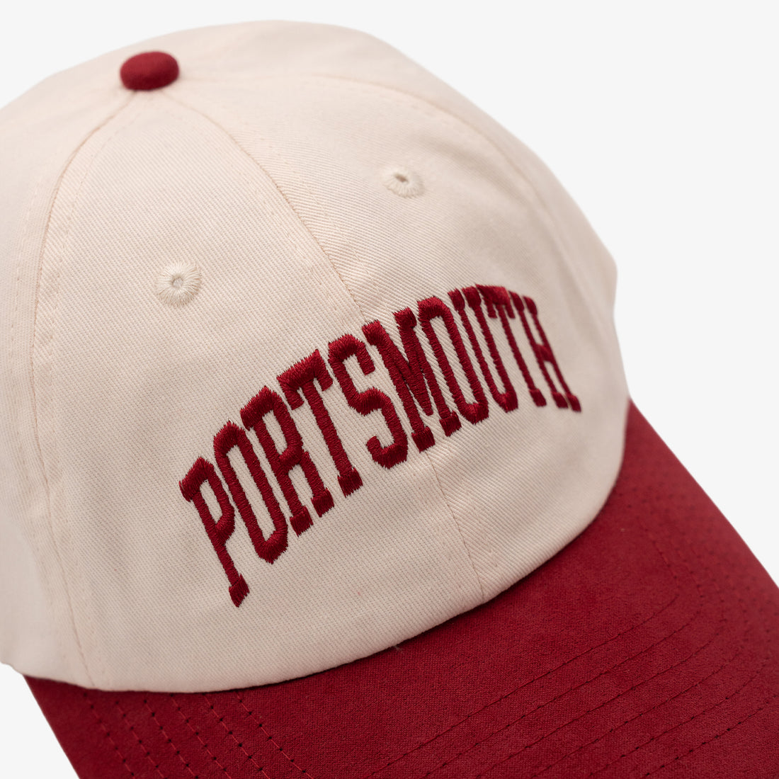 Portsmouth Ultrasuede Contrast Hat in Maroon/White